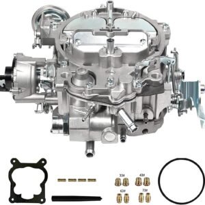 Rochester Quadrajet 4 Barrel Carburetor Electric Choke Fit for Chevy 305 350 c.i Engine GM Cadillac 1980-1989 4BBL Carb 1904R 1906R, 750 CFM Universal Performance Quadrajet Carburetors Rebuild Kit