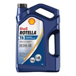 Shell 550045390 Rotella T6 Full Synthetic 5W-40 Diesel Engine Oil - 5 Liter (Pack of 3)